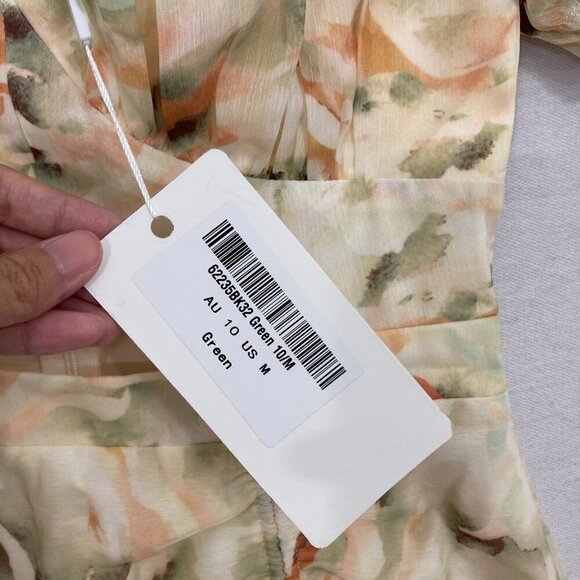 New Saints + Secrets Ruffle Ruched Detail Milk Maid Mini Dress Medium Feminine - Picture 5 of 13